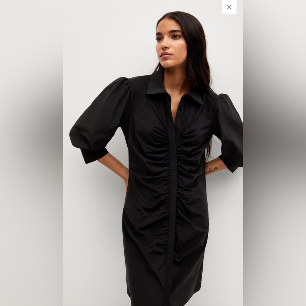Mango Ruched Detail Dress-Excellent Condition
